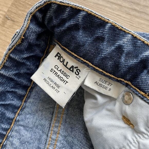 Rolla's Classic Straight Jean Organic Worn in Celine Women's 9 - Picture 6 of 11